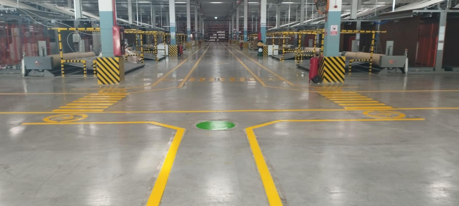 Merinos Mobilya İSG, otopark ve depo çizgileri